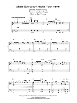 page one of Where Everybody Knows Your Name (Piano Solo)