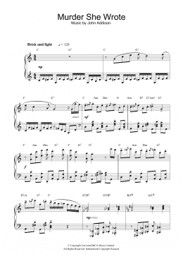 page one of Murder She Wrote (Piano Solo)