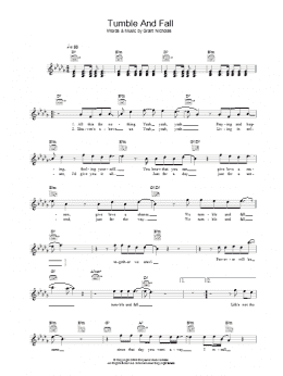 page one of Tumble And Fall (Lead Sheet / Fake Book)