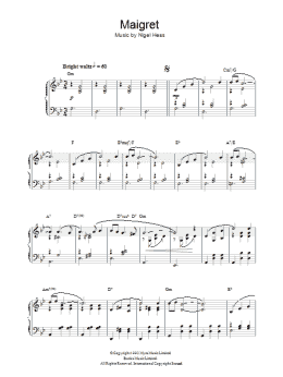 page one of Maigret (Piano Solo)
