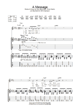 page one of A Message (Guitar Tab)