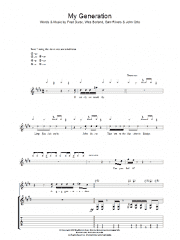 page one of My Generation (Guitar Tab)