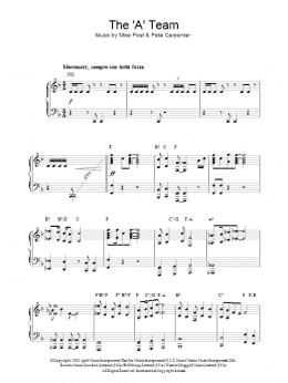 page one of Theme from The A-Team (Piano Solo)