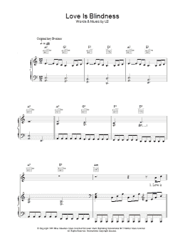 page one of Love Is Blindness (Piano, Vocal & Guitar Chords)