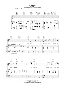 page one of Crazy (Piano, Vocal & Guitar Chords)