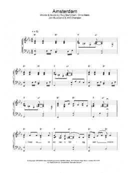 page one of Amsterdam (Easy Piano)