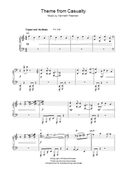 page one of Theme from Casualty (Piano Solo)