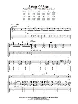 page one of School Of Rock (from School of Rock: The Musical) (Guitar Tab)
