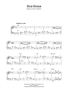 page one of Blue Bossa (Piano, Vocal & Guitar Chords)