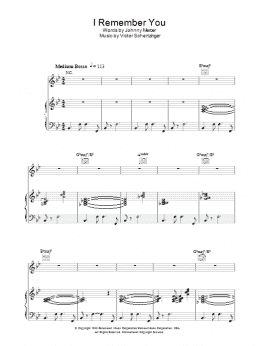 page one of I Remember You (Piano, Vocal & Guitar Chords)