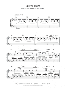 page one of Oliver Twist (Piano Solo)