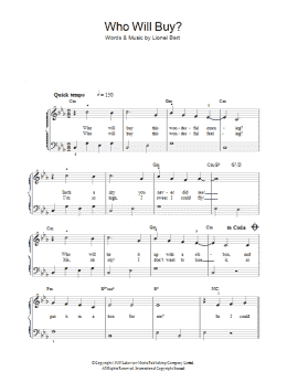 page one of Who Will Buy (Piano, Vocal & Guitar Chords)