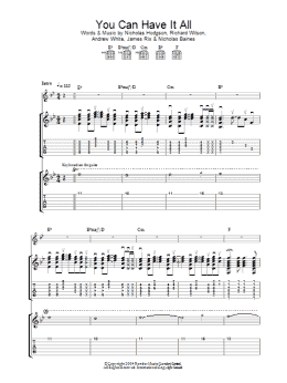 page one of You Can Have It All (Guitar Tab)
