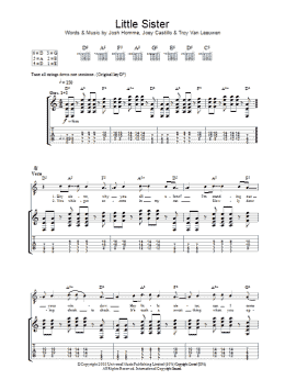 page one of Little Sister (Guitar Tab)