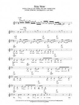 page one of Stay Now (Lead Sheet / Fake Book)