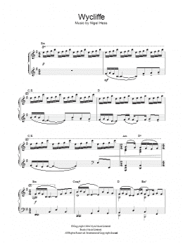 page one of Theme from Wycliffe (Piano Solo)