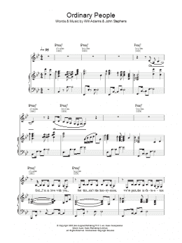 page one of Ordinary People (Piano, Vocal & Guitar Chords)