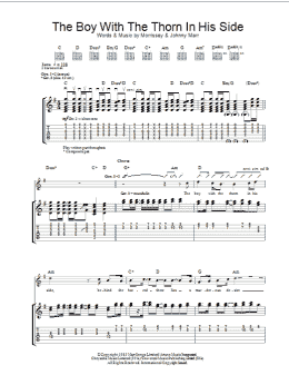 page one of The Boy With The Thorn In His Side (Guitar Tab)