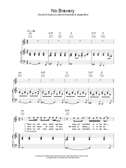 page one of No Bravery (Piano, Vocal & Guitar Chords)