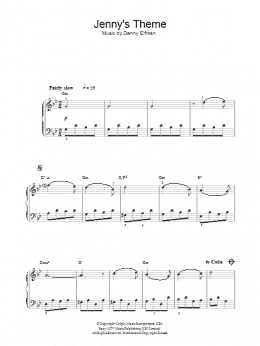 page one of Jenny's Theme (from Big Fish) (Piano, Vocal & Guitar Chords)