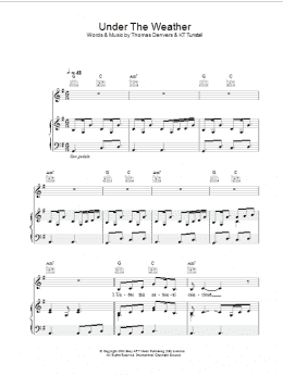 page one of Under The Weather (Piano, Vocal & Guitar Chords)