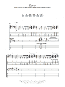 page one of Dusty (Guitar Tab)