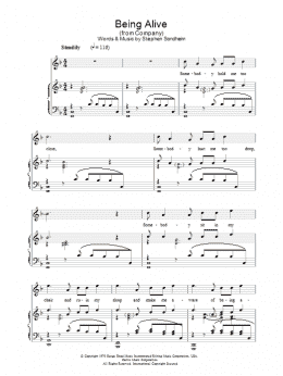 page one of Being Alive (Piano, Vocal & Guitar Chords (Right-Hand Melody))
