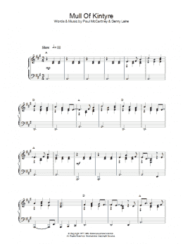 page one of Mull Of Kintyre (Piano Solo)