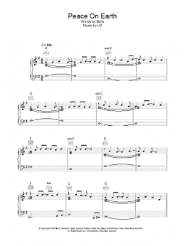 page one of Peace On Earth (Piano, Vocal & Guitar Chords)