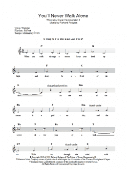 page one of You'll Never Walk Alone (from Carousel) (Lead Sheet / Fake Book)