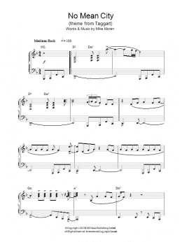 page one of No Mean City (theme from Taggart) (Piano Solo)