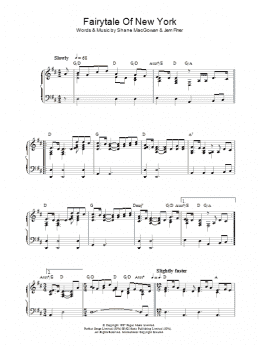 page one of Fairytale Of New York (Piano Solo)