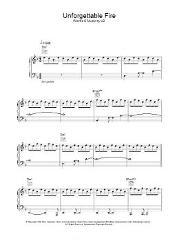page one of The Unforgettable Fire (Piano, Vocal & Guitar Chords)