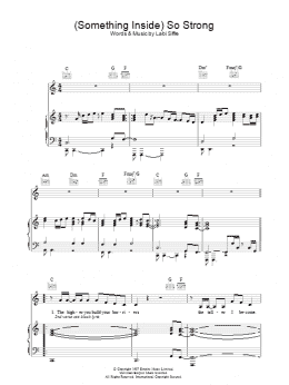 page one of (Something Inside) So Strong (Piano, Vocal & Guitar Chords)