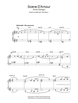 page one of Scene D'Amour (from Vertigo) (Piano, Vocal & Guitar Chords)