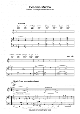 page one of Besame Mucho (Piano, Vocal & Guitar Chords)