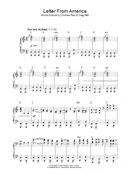 page one of Letter From America (Piano Solo)
