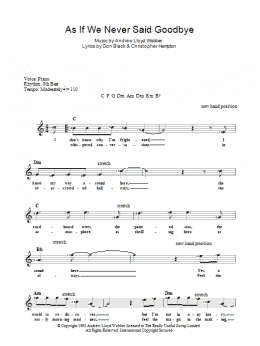 page one of As If We Never Said Goodbye (from Sunset Boulevard) (Lead Sheet / Fake Book)