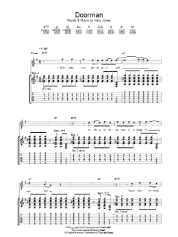 page one of Doorman (Guitar Tab)