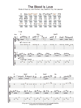 page one of The Blood Is Love (Guitar Tab)