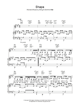 page one of Shape (Piano, Vocal & Guitar Chords)