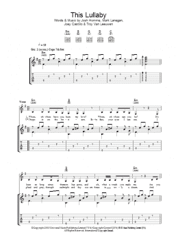 page one of This Lullaby (Guitar Tab)