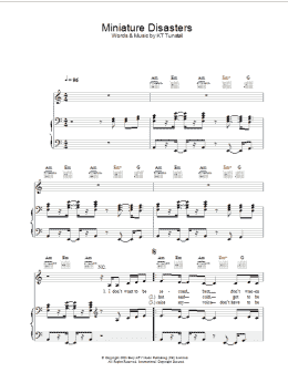 page one of Miniature Disasters (Piano, Vocal & Guitar Chords)