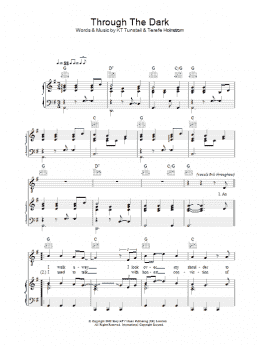 page one of Through The Dark (Piano, Vocal & Guitar Chords)
