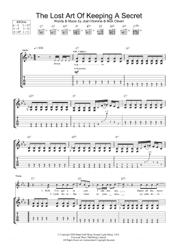 page one of The Lost Art Of Keeping A Secret (Guitar Tab)