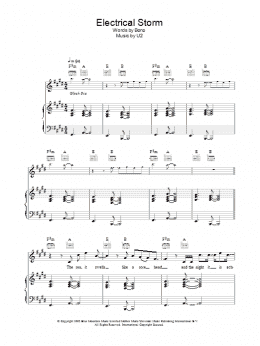 page one of Electrical Storm (Piano, Vocal & Guitar Chords)