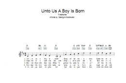 page one of Unto Us A Boy Is Born (Lead Sheet / Fake Book)