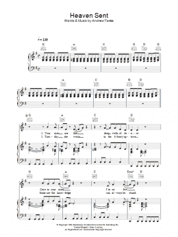 page one of Heaven Sent (Piano, Vocal & Guitar Chords)