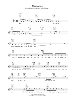 page one of Memories (Lead Sheet / Fake Book)