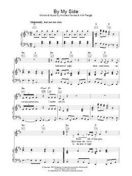 page one of By My Side (Piano, Vocal & Guitar Chords)